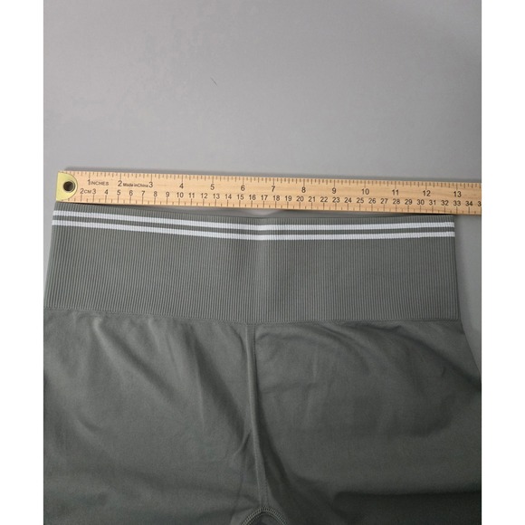 Gymshark Contrast Seamless‎ High Rise Leggings Athletic Unit Green Activewear M - Picture 7 of 8